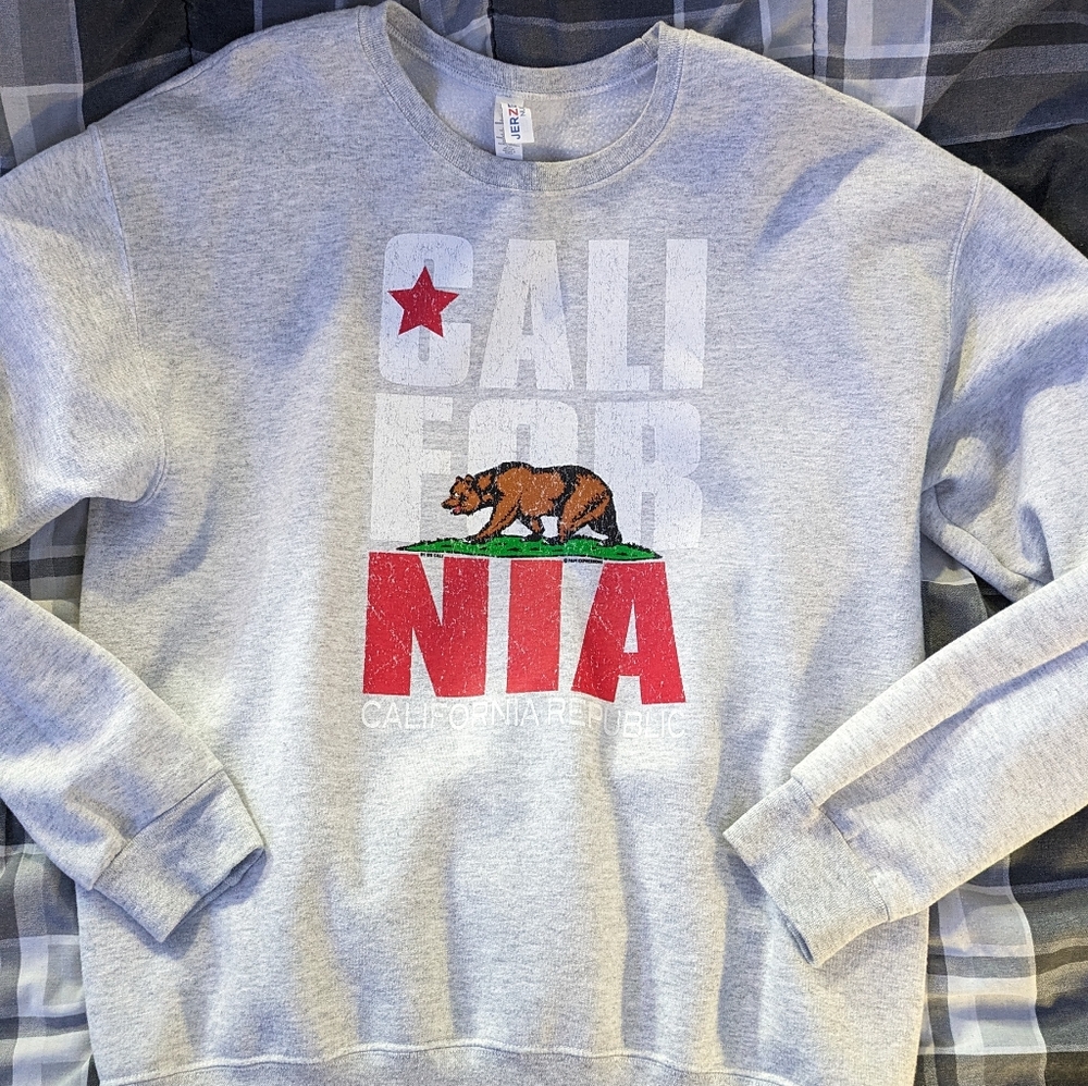 California Republic Vintage Retro Crewneck Sweatshirt